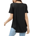 thumbnail image 4 of FOLUNSI Womens T Shirts Short Sleeve Round Neck Loose Print Tunic Tops with Pocket, 4 of 5