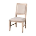 thumbnail image 2 of Ellon Side Dining Chair Set of 2-Distressed Natural Brown Wood-Beige Fabric, 2 of 6