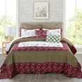 thumbnail image 3 of Home Soft Things 7 Piece Saigon Bedspread Set - Green - Oversize King (122" x 106"), 3 of 11