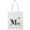 White, variant on Smartprints Letter M Upper Lower Case Nature Tote Bag - Image by Shutterstock, One Size Cotton Canvas Tote Bag