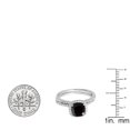 thumbnail image 2 of Dazzlingrock Collection 10K Black Sapphire & White Diamond Bridal Engagement Ring Set, White Gold, Size 7.5, 2 of 5