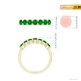 thumbnail image 4 of Angara Natural 0.7 Ct. Emerald Non Eternity Wedding Band in 14K Yellow Gold for Women (Ring Size: 3), 4 of 9