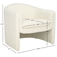 thumbnail image 3 of SAFAVIEH Couture Laylette Modern Boucle Solid Accent Chair, Ivory, 3 of 13