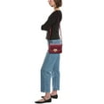 thumbnail image 4 of Isabella Rossetti Juliette Studded Leather Shoulder Bag, Red, 4 of 4