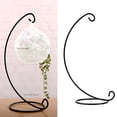 thumbnail image 1 of POINTERTECK Elegant Moon Shape Basket Display Rack Beautiful Sturdy Wrought Iron Basket Display Stand for Home, 1 of 9