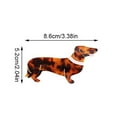 thumbnail image 3 of Pinza para el pelo de acetato con forma de salchicha de perro, 3 of 8
