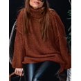 thumbnail image 3 of Suéter PRETTYGARDEN Otoño 2025 Cuello Alto Tejido Grueso M, 3 of 8