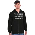 thumbnail image 4 of Funny Tell Your Cat I Said Psps Joke Zip Up Hoodie Men's Women's Brisco Brands S, 4 of 6