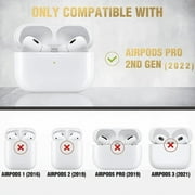Compatible Airpods Pro 2nd Generation Case Cover with Lock, Sherry Military Cool Armor AirPod Pro 2 Case TPU for Men Women with iPod Pro 2 Shockproof Protective Case for Air Pod Pro 2nd Gen 2022