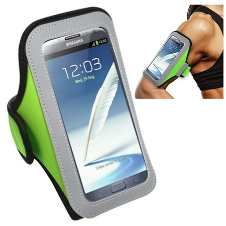 Insten Green Sport Armband Running Gym Excerce Workout Phone Holder Case For Apple iPhone 8 7 6 6S Plus SE / Motorola Nexus 6 / Galaxy Note 4 J7 J3 J1 S7 S6 Edge ZTE Zmax Grand X
