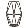 thumbnail image 1 of Benjara BM207262 Metal Candle Holder with Open Geometric Design, Black, 1 of 1