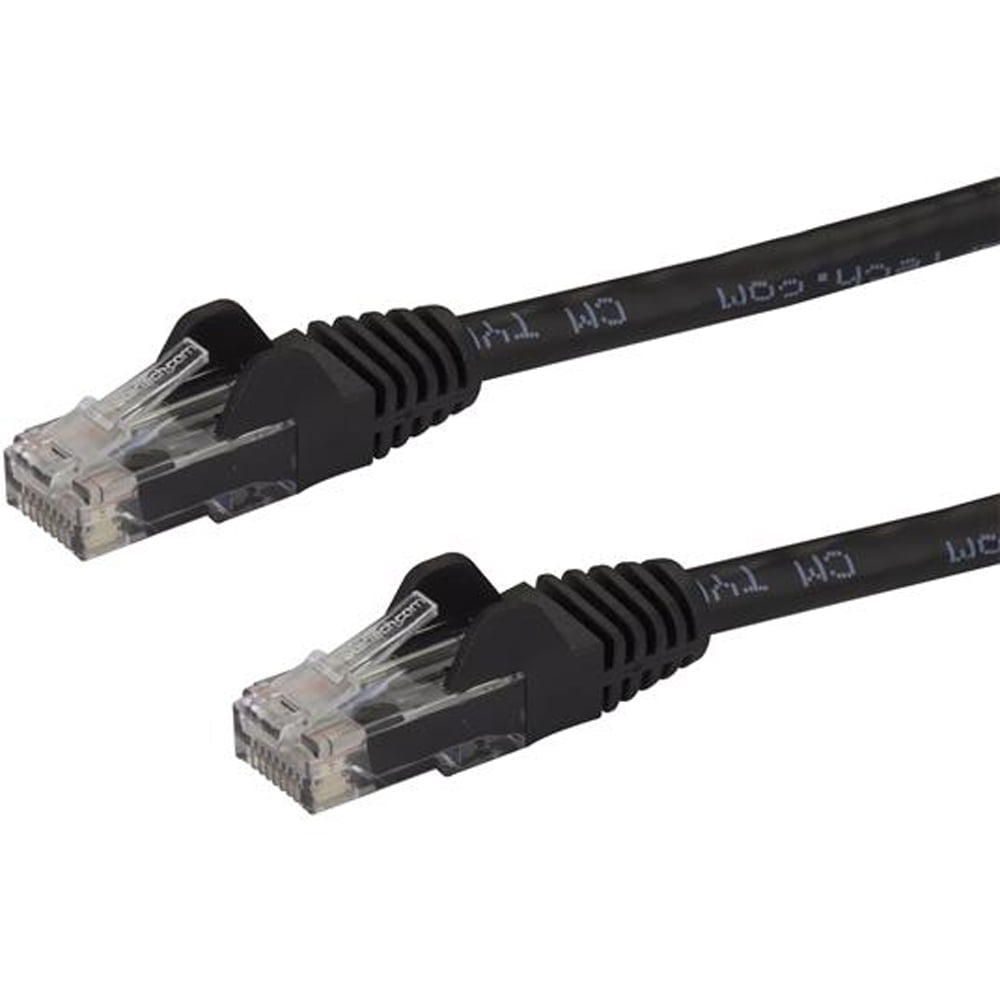 Cat6 Patch Cable ? 30 ft ? Black Cable ? Snagless