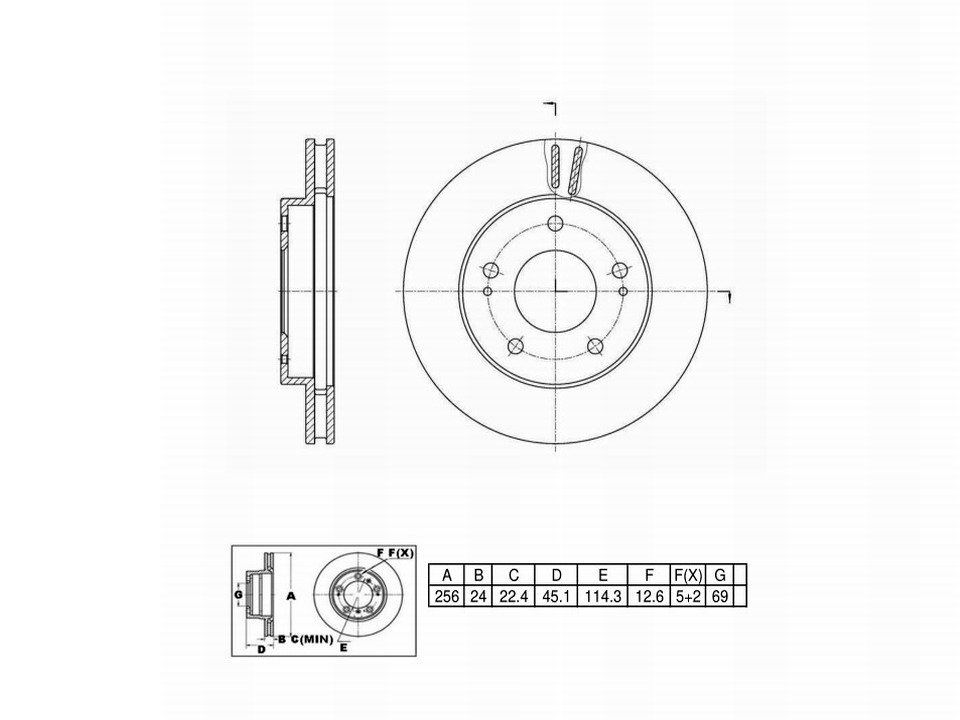 Winstop Brake Rotor, Front WS240426, Mitsubishi Galant 2001-1999
