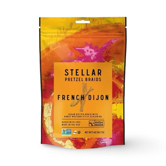 Stellar Pretzel Braids French Dijon Mustard 6 Count (5 oz each)