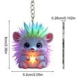 thumbnail image 2 of MORESEC under $5 Acrylic Keychain, Cute Hedgehog Shaped Acrylic Keychain, Colorful Backpack Keyring Charm for Purse Bag Zipper, Decorative Gift for Kids Friends, Lightweight Durable Accessory, 2 of 3
