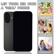 Fake Phone Dummy PropPhone, Black Screen DecoyPhone Pear Phone Non-Working Phone 16 Pro for Kid Play, DisplayPhone Look Like RealPhone pro max16 (16,Black,BlackScreen)