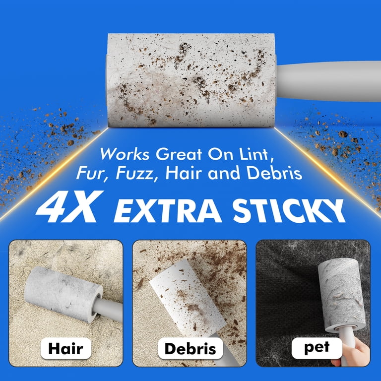 Tooloton Extra Sticky Lint Roller, 400 Sheets, 4 Pack photo 3
