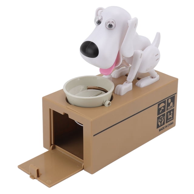Puppy Money Bank, Dog Money Box Cartoon For Saving Money For Children Over The Age Of 6 White Dog