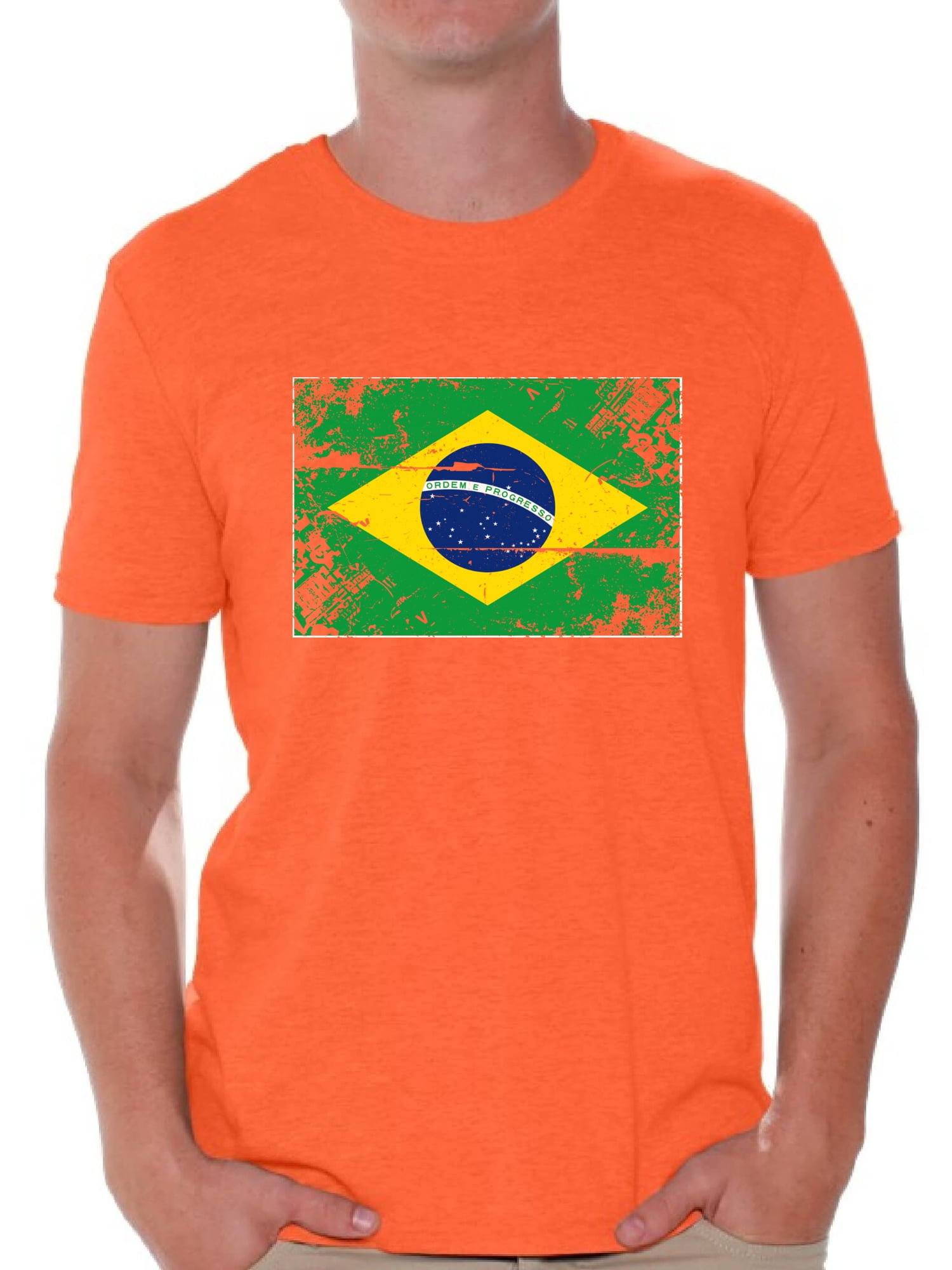 Awkward Styles - Awkward Styles Brazil Flag Shirt for Men Brazilian