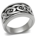 thumbnail image 1 of Alamode TK381-13 Bague en Acier Inoxydable Poli Haut pour Hommes Sans Pierre - Taille 13, 1 of 1