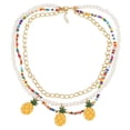 thumbnail image 1 of Collier Multicouche Fausse Perle Collier Ananas Collier Perlé pour Femmes, 1 of 10