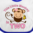 thumbnail image 4 of Inktastic Little Monkey Girl 2nd Birthday Girls Baby Bib, 4 of 4