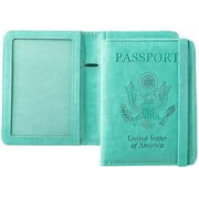Passport Travel Wallet Vaccine Card Holder,2 in 1 PU Leather Passport Holder Cover Case With Vaccination Card Protector Travel Documents Organizer for Women Men