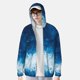 thumbnail image 2 of Balery Blue Glitter Sparkles Sudadera ligera de manga larga con capucha y protección solar UPF 50+ para hombre y mujer, ideal para pesca y running-Large, 2 of 7