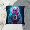 thumbnail image 2 of Polar Bear Sequin Pillow Case - Cyber Style Pillow Case - Graphic Pillowcase - White, 2 of 5