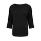 thumbnail image 4 of Neewe Women's Casual 3/4 Sleeve T-Shirts Round Neck Tunic Tops Basic Tees Blouses Business Pullover, 4 of 6
