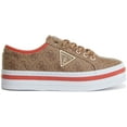 thumbnail image 2 of Guess Bhania Women's Low Top Lace Up Synthetic Sneakers In Beige Size 8.5, 2 of 6