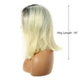 thumbnail image 2 of Unique Bargains Lace Front Wigs Medium Long Straight Bob for Women Lady Blonde, 2 of 8