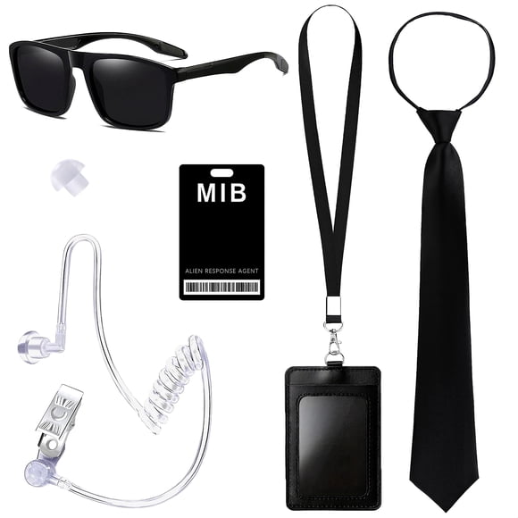 Accesorios de disfraz Horolam MIB Agent Secret Service, 6 piezas
