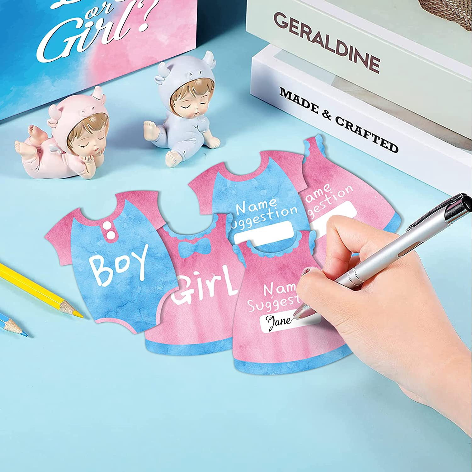 Baby Gender Reveal Ballot Box Gender Voting Game For Boys And Girls Baby Shower Games Party Decorations