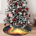 thumbnail image 4 of KLL 36" Christmas Tree Skirt Firefly Forest Fox Xmas Tree Skirts Mat for New Year Xmas Holiday Party Indoor Outdoor Home Decoration, 4 of 5