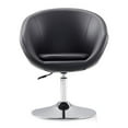 thumbnail image 2 of Hopper Black and Polished Chrome Faux Leather Adjustable Height Chair, 2 of 6