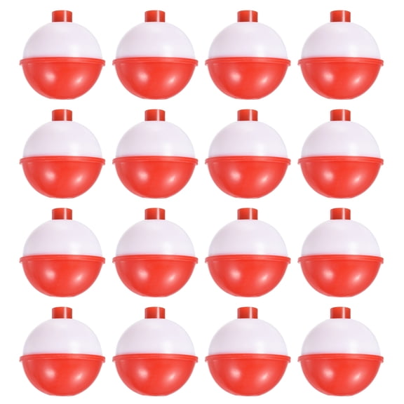 Uxcell 1.5" Fishing Bobbers 16 Pack Plastic Push Button Round Fishing Float