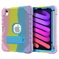 thumbnail image 6 of Dteck iPad Mini 6 Case with Screen Protector,, iPad Mini 6th Generation Case for Kids, Heavy Duty Shockproof Rugged Cover with Pencil Holder Kickstand for iPad Mini 6th Gen 8.3 inch 2021, Rainbow B, 6 of 6