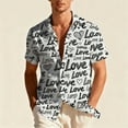 thumbnail image 5 of Xdegoge Valentines Shirts for Men Button Down Heart Graphic Short Sleeve Tops Dressy Casual Trendy Summer Tshirts Collared Holiday Vintage T Shirt, 5 of 9
