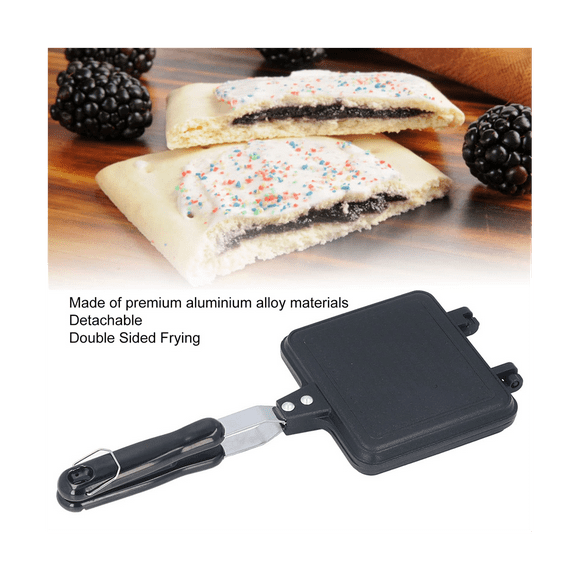 Double Sided Sandwiches Maker, Cast Iron Pie Maker with Anti Scalding Handle, Campfire Cooking Equipment Camping Pie