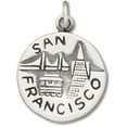 thumbnail image 1 of Sterling Silver 30" 1mm City Of San Francisco Golden Gate City Two Sided Pendant Necklace, 1 of 2