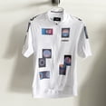 thumbnail image 2 of Maillot de ciclismo blanco para hombre, maillot de ciclismo de montaña o carretera, manga corta, ropa de ciclismo de alta calidad, 2 of 4