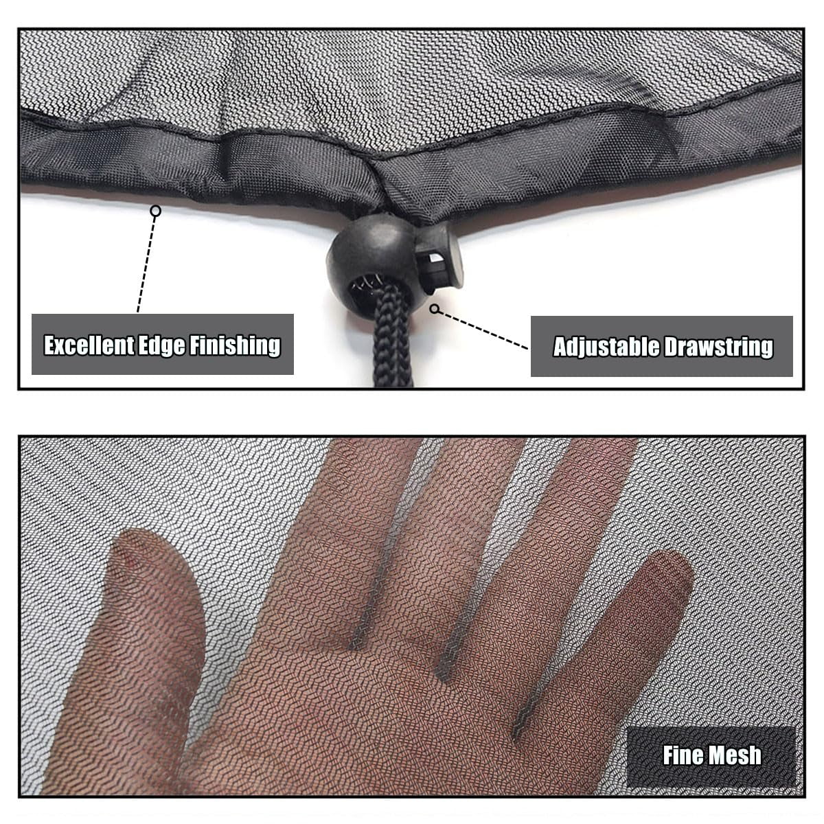 Mesh Cover for Rain Barrel, 4Pcs Water Collection Buckets Cover Rain Collection Barrels Netting Screen to Keep Mosquitoes, Leaves and Debris