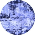 thumbnail image 1 of Ahgly Company Indoor Round Oriental Blue Industrial Area Rugs, 7' Round, 1 of 4