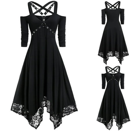 

Womens Off Shoulder Lace Dress Half Sleeve Renaissance Gown Costumes for Women French Lolita Dress Gothic Princess Costume Court Cosplay