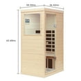 thumbnail image 2 of Far Infrared Wooden Sauna Room,Moray 1-Person Indoor Hemlock Sauna with 6 Far-infrared Carbon Crystal Heaters with Right Door, 2 of 5