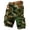 Army Green, variant on Men's Multi Pocket Cargo Shorts Camo Print Relaxed Fit Cotton Outdoor Work Hiking Casual Shorts No Belt