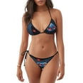 thumbnail image 1 of KLL Ensemble Bikini Imprimé dés Rouges Cosmiques pour Femmes, Ensemble Bikini Deux Pièces avec String et Bas Aguichant, 1 of 6