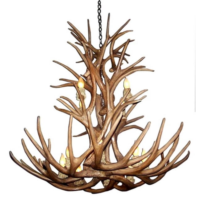 CDN Antler Design UNSFMDCA-L 27-30 in. Reproduction Antler Chandelier, Large