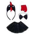 thumbnail image 2 of Conjunto de accesorios para disfraz de pollo para niñas. Bonita diadema de pollo para Acción de Gracias. Negro, 2 of 9